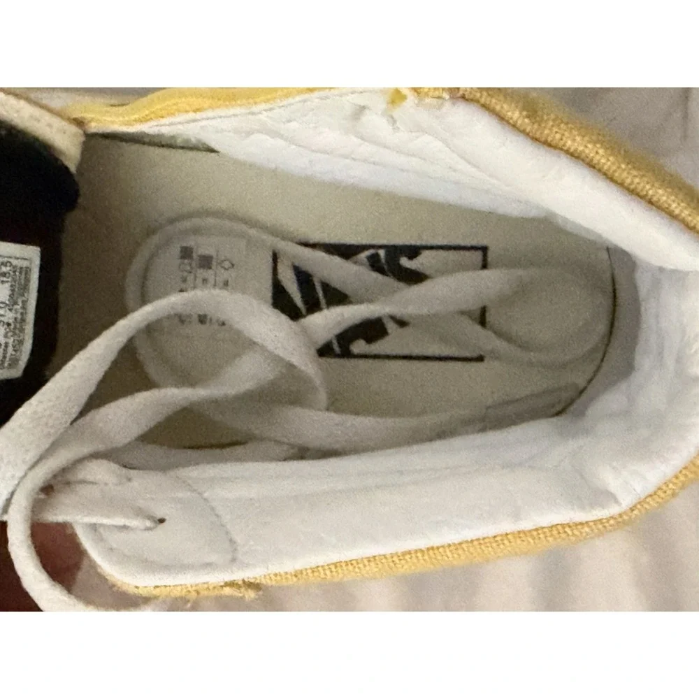 Vans Sk8 Hi Zip Shoes Youth Sz 13.5 High Top Skate Sneakers Yellow Classic Suede